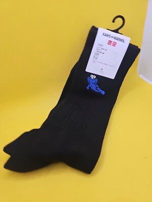 Uniqlo X Kaws Warhol Socks Black Sock Adult 8-11 New With Tag - Image 1 of 4