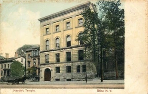 Postkarte New York Utica Freimaurertempel ungeteilt unbespielt - Bild 1 von 2