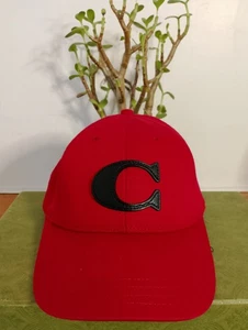Gorra de béisbol COACH Varsity de cuero C sombrero rojo unisex OSFA ajustable. - Imagen 1 de 8