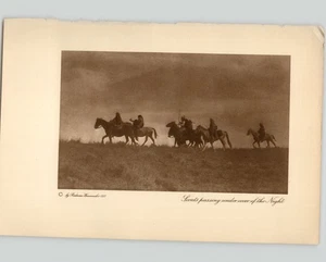 Wanamaker/Dixon "Scouts Passing Under Cover of the Night" 1913 Orig Photogravure - Picture 1 of 2