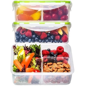 Bento Box for Lunch Containers for Adults (3 Pack, 39 oz) - 3 Compartment Mea... - Picture 1 of 9