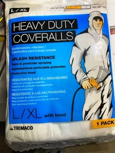 Trimaco strapazierfähiger Overall Größe L/XL mit Kapuze Farbe Pestizid nicht hindernd Neu. - Bild 1 von 2