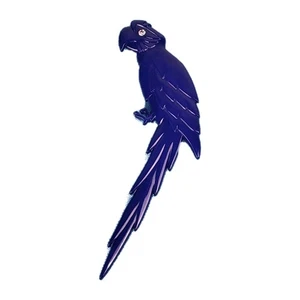 Buch Deichmann Vintage 1960 Denmark Blue Parrot Brooch In Very Good Condition - Picture 1 of 9