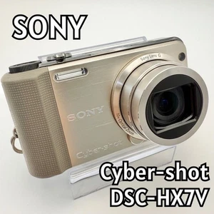 SONY Cyber-shot DSC-HX7V Beige Digital Camera Compact 10x Zoom Used Japan - Picture 1 of 12