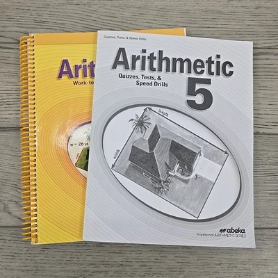 Abeka 5th Grade Arithmetic Math - Answer Key & Quizzes, Tests, Drills - 2 Books - Image 1 of 3