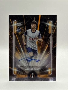 2024-25 Topps Cromo UEFA Archie Gris Negro Lazer Automático /25 🔥 - Imagen 1 de 2