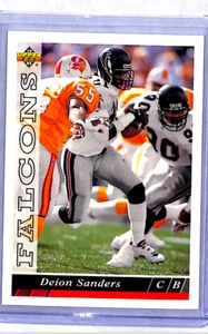 1993 UD Upper Deck #228 Deion Sanders HOF Atlanta Falcons Football Karte - Bild 1 von 2