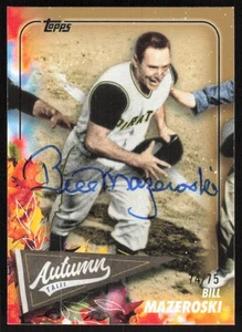 2024 Topps Autumn Tales Gold Bill Mazeroski Auto 74/75 Pirates #AT-17 COA Card - Picture 1 of 2