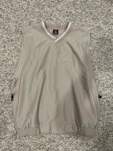 Vintage Men’s Nike Golf Beige Windbreaker Golf Vest - Size Large - Picture 1 of 6