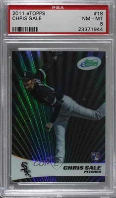 2011 eTopps /749 Chris Sale #18 PSA 8 Rookie RC - Image 1 of 2