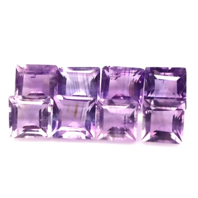 14.05 CT. Unheated 8Pcs Pink Amethyst Brazil Square - Image 1 of 4