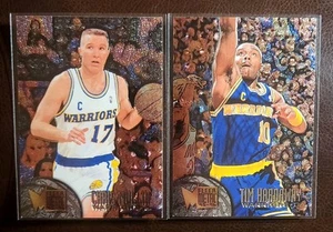 1995-96 Fleer Metal Chris Mullin & Tim Hardaway Lot x2 Golden State Warriors - Picture 1 of 2
