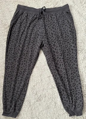MUDPIE Womens Size L Gray Animal Print Pull-on Comfort Jogger Style Casual Pants - Image 1 of 4