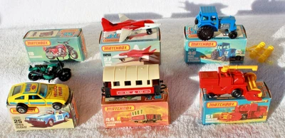 Matchbox 1977-82 1-75 Series - Hondarora, Swing Wing, . - Lot of 6 in Boxes - Image 1 of 4
