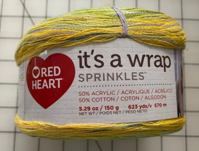 Red heart It's a Wrap Sprinkles #2 Fine Cotton/Acrylic Blend Color - Confetti - Image 1 of 4