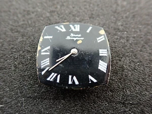 VINTAGE 23.3MM GIRARD PERREGAUX 091-375 BLACK DIAL WRIST WATCH MOVEMENT -RUNNING - Picture 1 of 2