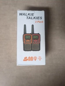 MOICO Walkie Talkies 2 Pack Long Range Walkie Talkies w/ 22 FRS Channels Orange - Picture 1 of 4