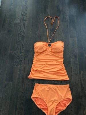MICHAEL KORS NECTARINE TANKINI SWIMSUIT SIZE LARGE - Image 1 of 3
