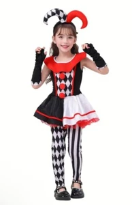 🃏 Harley Quinn/Harlekin/Clown Mädchen Kostüm, Cool &Frech, Gr.116/122/128 - Bild 1 von 6