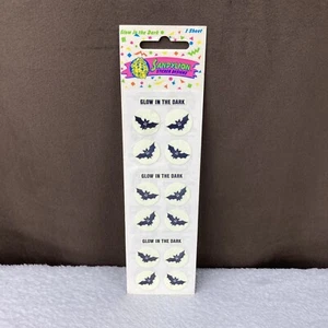 NEU & VERSIEGELT! Vintage 1990 Sandylion Glow-in-the-Dark Fledermäuse Halloween Aufkleber RAR! - Bild 1 von 6