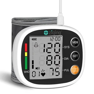ZIQING Digital Tensiómetro Muñeca Medidor Monitor de Presión Arterial Deteccion