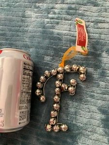 Letra "F" Monograma con CAMPANAS Paquete Navidad ETIQUETA/ADORNO Envío Gratis - Imagen 1 de 5