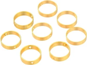 20 Stck. Vergoldet Perlenrahmen mit 2 Loch Bohrring Kreis Donut Charm 10 mm - Bild 1 von 7