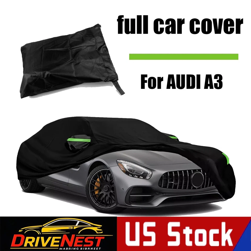 For AUDI A3  Full Car Black Cover Sun UV Protection Dust Rain Resistant USA Foto 1 de 4