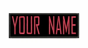 Custom Ghostbusters Ihr NAMENSCHILD personalisiert bestickt AUFNÄHER aufbügeln rot - Bild 1 von 18