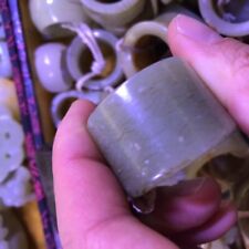 Natural Old Nephrite Jade Finger Ring for Men Hetian Jade