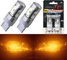 30W LED Light + Resistor Pack 7440 Orange Two Bulbs Rear Turn Signal Replace