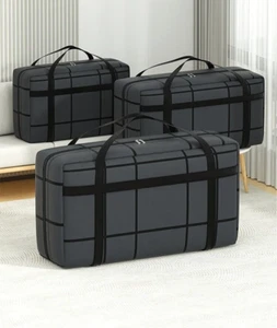 Oxford Travel Moving Bag Alloy Zip Foldable Design Dustproof Fully Saving Space - Picture 1 of 24
