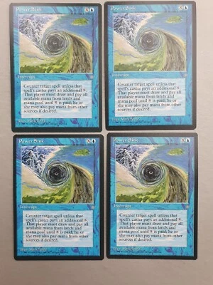 Power Sink x4 PLAYSET, MTG Ice Age (1995) Common Blue Instant NM - Image 1 of 2