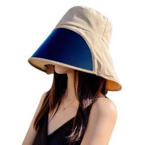 Women Bucket Sun Visor Hat Anti-UV Fishing Wide Brim Summer Beach Casual - Picture 1 of 16