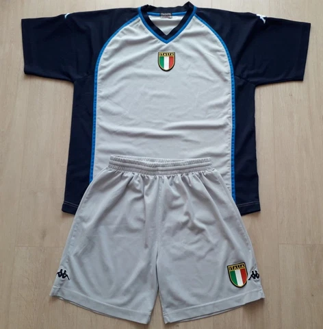 Italy National Football Team Suit Kappa Soccer Training Jersey XL + Shorts L Cover