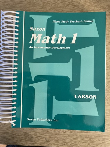 Saxon Math 1 Home Study Teacher's Edition 1994 Larson Homeschool ...