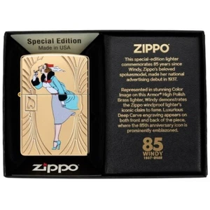 Encendedor Zippo Windy 85 Aniversario Coleccionable Armor® ARTÍCULO NR.48413 NUEVO - Imagen 1 de 12