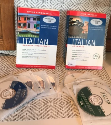 SALE!!  2 Full Sets Learn Italian Books With CDs!! Book Sale Items!! NO Cases!! - Image 1 of 3