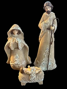 Burton & Burton Sackleinen Heilige Familie Krippe Joseph, Mary & Jesuskind - Bild 1 von 4