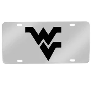 Placa de espejo de plata West Virginia con logotipo negro - Imagen 1 de 1