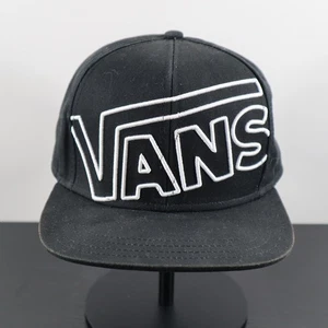 Vans Black Snapback Hat Big Embroidered Logo One Size OSFA - Picture 1 of 12