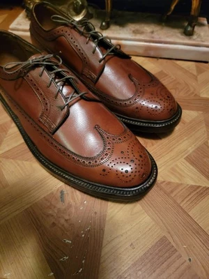 Rare FLORSHEIM IMPERIAL Kenmoor 93602 Pebbled Longwing 5 Nail Shoes 11.5 D - Image 1 of 4