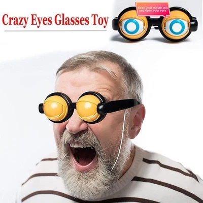 Hot Toy Kids Adult Crazy Eyes Glasses Toy Favor Funny Pranks Party