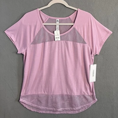 RBX Women's Mesh Insert Athletic T-Shirt XL Wisteria Heather NWT - Image 1 of 4