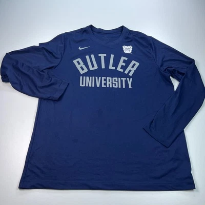 Nike Butler Bulldogs  Shirt Mens Extra Large XL Blue Long Sleeve Dri Fit NCAA - Image 1 of 4