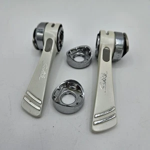 Vintage Shimano Sante 2 x 7-Speed Shift Levers SL-5000, White, Braze-On SIS Road - Picture 1 of 10