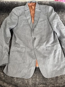 Manteau de costume gris homme taille 46L par Joseph A Banks 95% laine - Photo 1/11