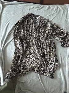 Woman Animal Print Tunic Dress Size 22 By River Island In Good Conditions/stylr - Picture 1 of 24