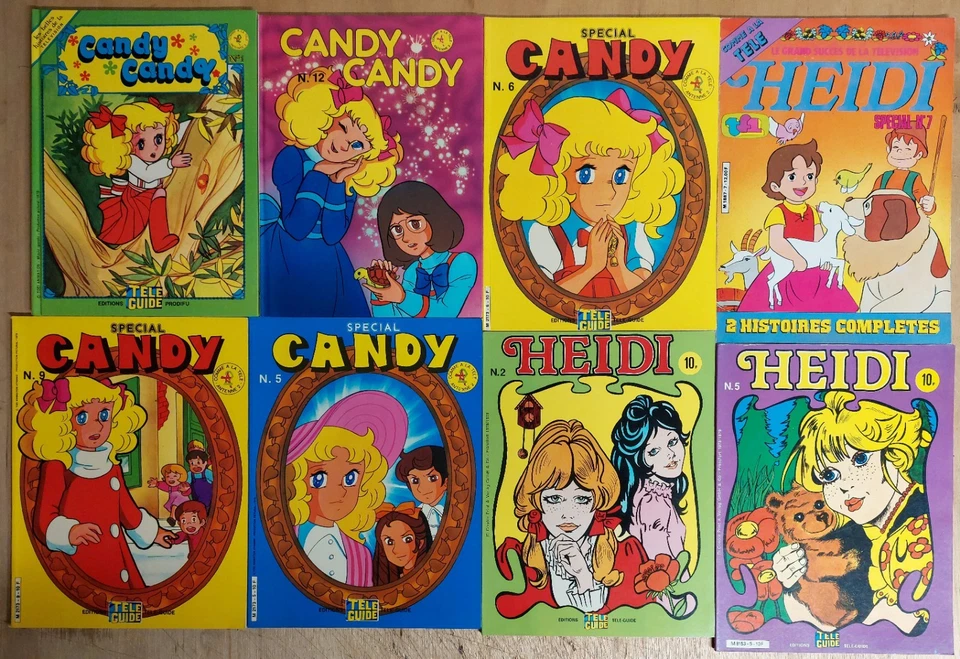 Mensuel Jeunesse BD Candy & Heidi  8 Tomes Édition Télé Guide 1978 - Photo 1/1