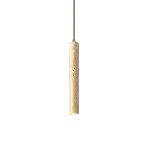 Modern Concrete Pendant Light Wabi-Sabi Wooden Hanig Lamp Mini Adjustable Gre... - Picture 1 of 6